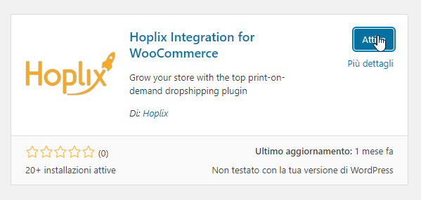 Installa e attiva il plugin Hoplix