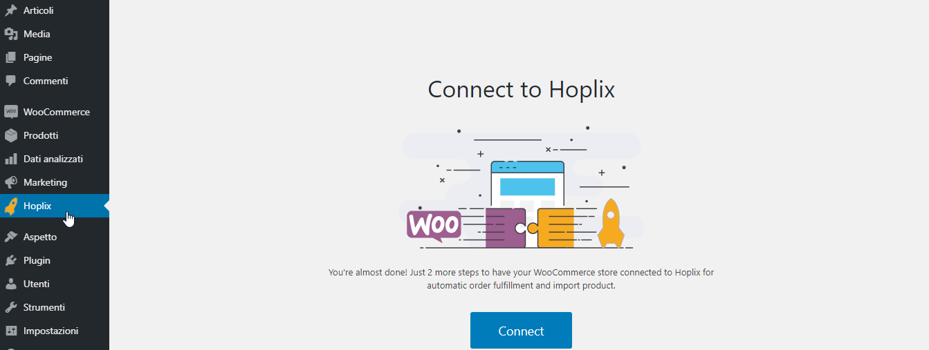 Menu Hoplix, Connect