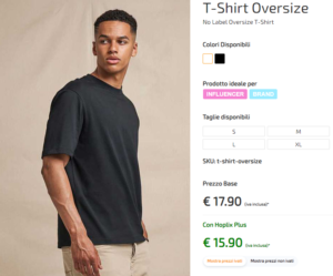 T-Shirt Oversize personalizzabile T-Shirt Oversize personalizzabile